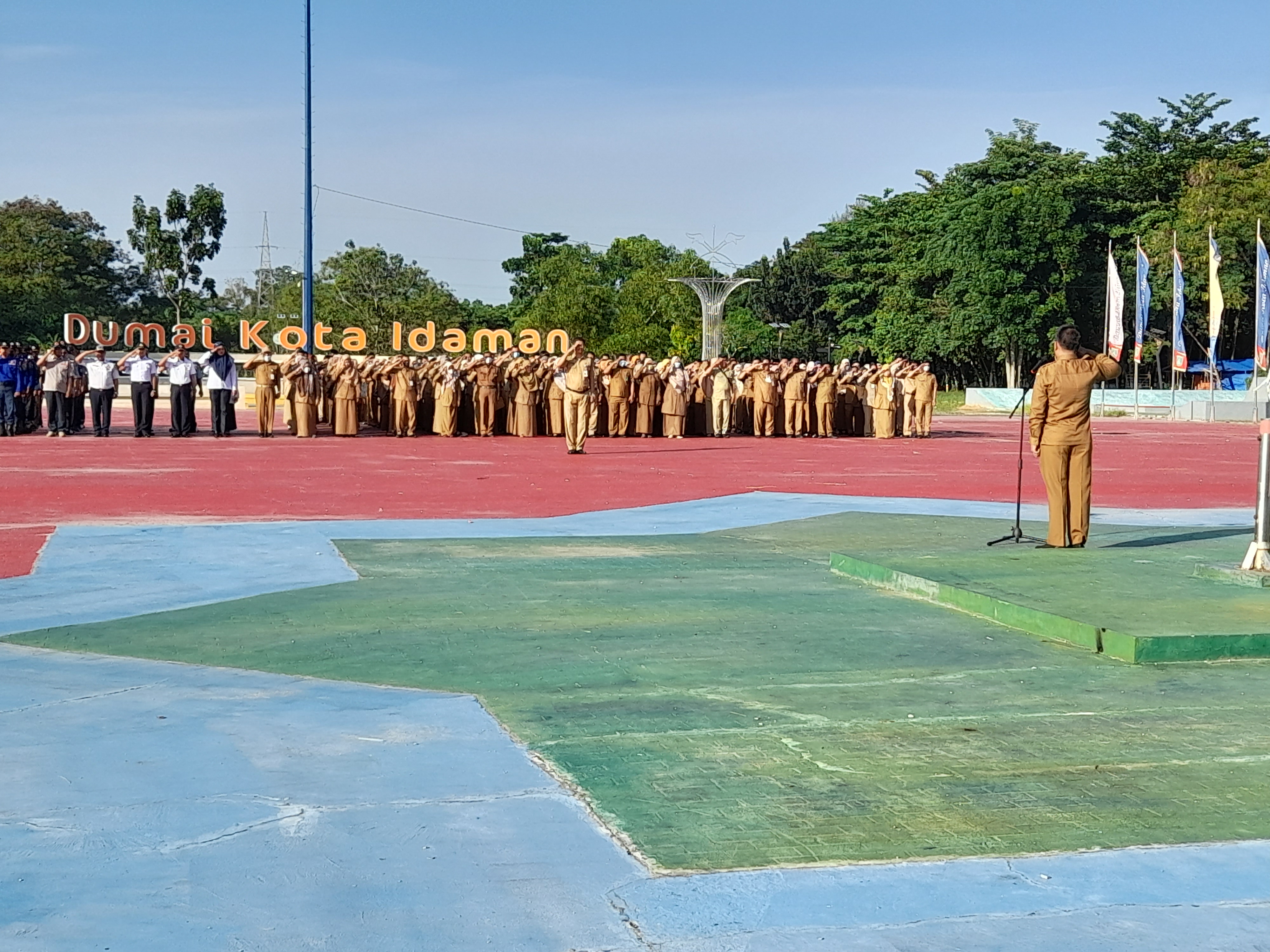 Apel Gabungan Seluruh OPD Di Taman Bukit Gelanggang